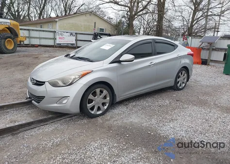 2012 Hyundai Elantra Limited (Ulsan Plant) из США, поврежденный, VIN KMHDH4AEXCU406128